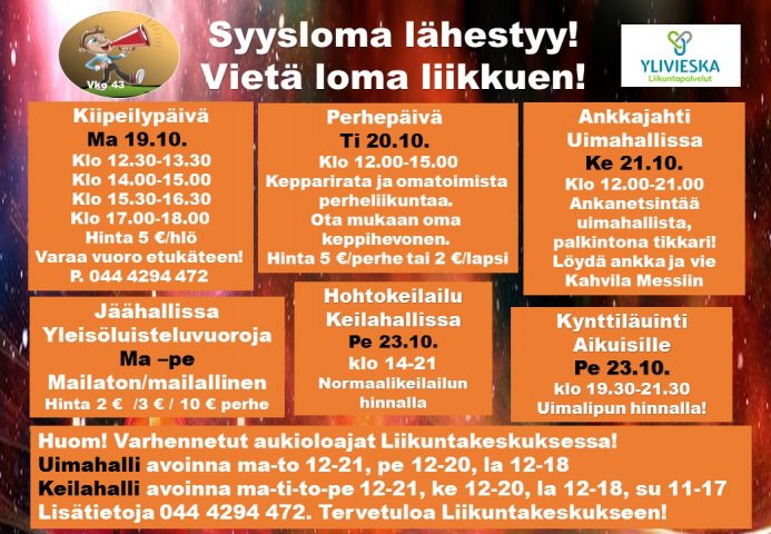 Syyslomaviikon ohjelma, joka on tekstinä kuvan yläpuolella