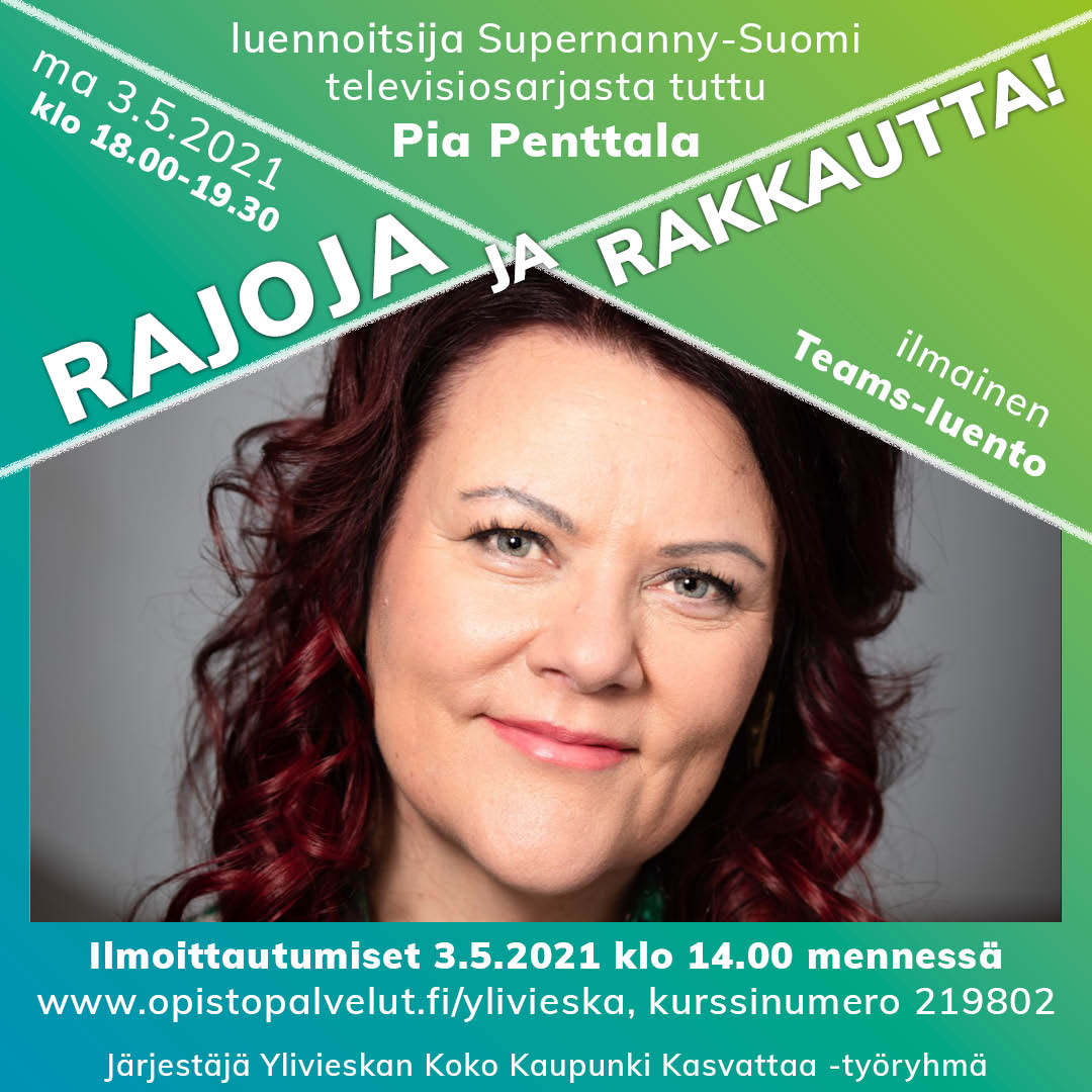Rajoja ja rakkautta psykoterapeutti Pia Penttalan luento