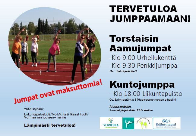 Kaikille avoimet maksuttomat torstaijumpat