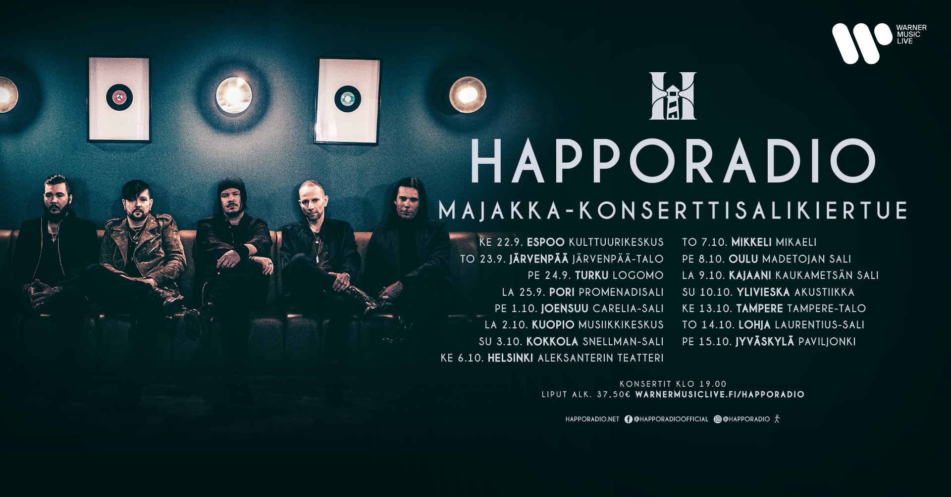 SIIRTYY 6.10.2022 - Happoradio - Majakka-konserttisalikiertue