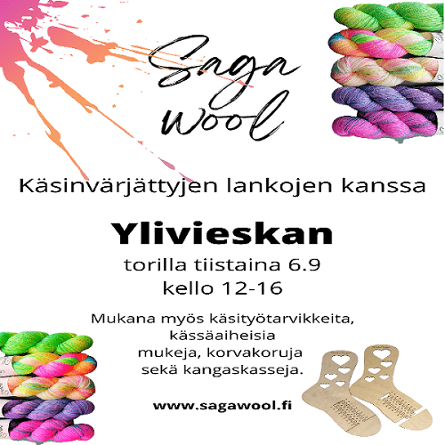 Torilla tapahtuu! Saga Wool myy käsin värjättyjä lankoja