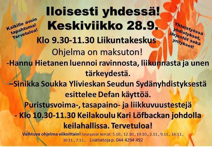 Iloisesti yhdessä! Keskiviikkoisin