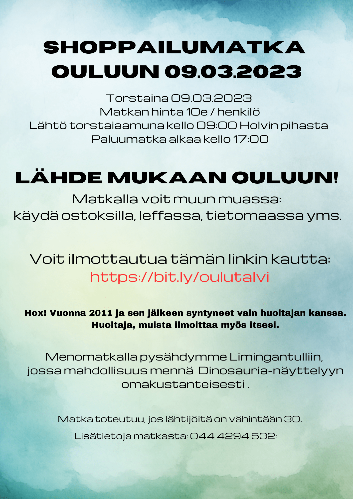 Shoppailumatka Ouluun