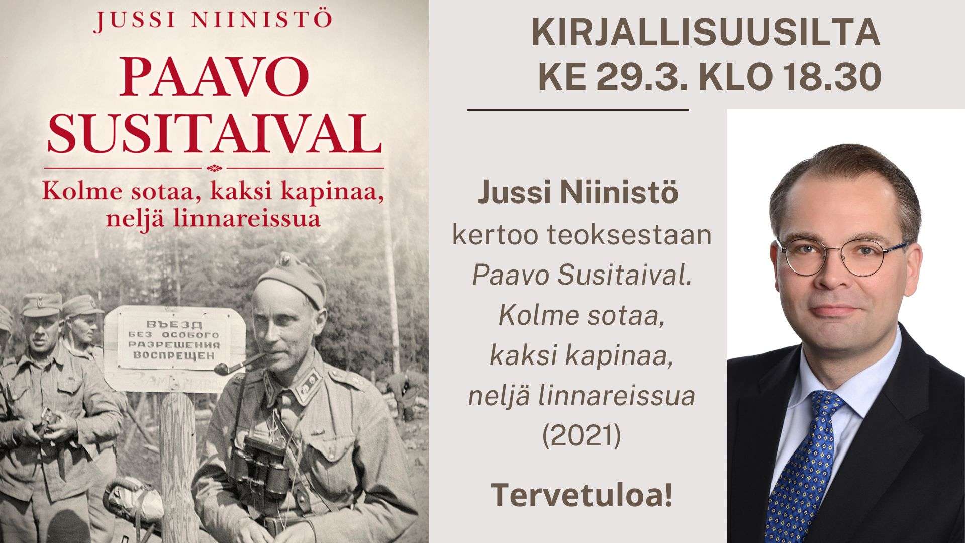 Kirjallisuusillassa Jussi Niinistö