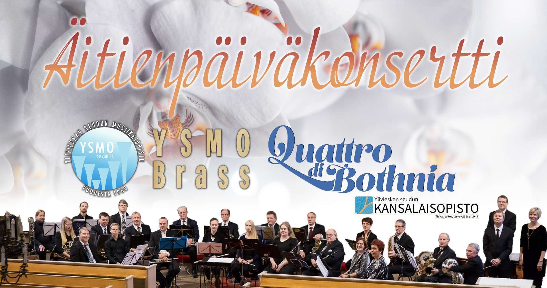 Äitienpäiväkonsertti - YSMO Brass & Quattro di Bothnia