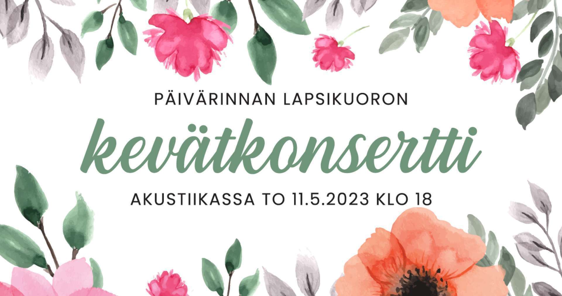 Päivärinnan Lapsikuoron kevätkonsertti 2023