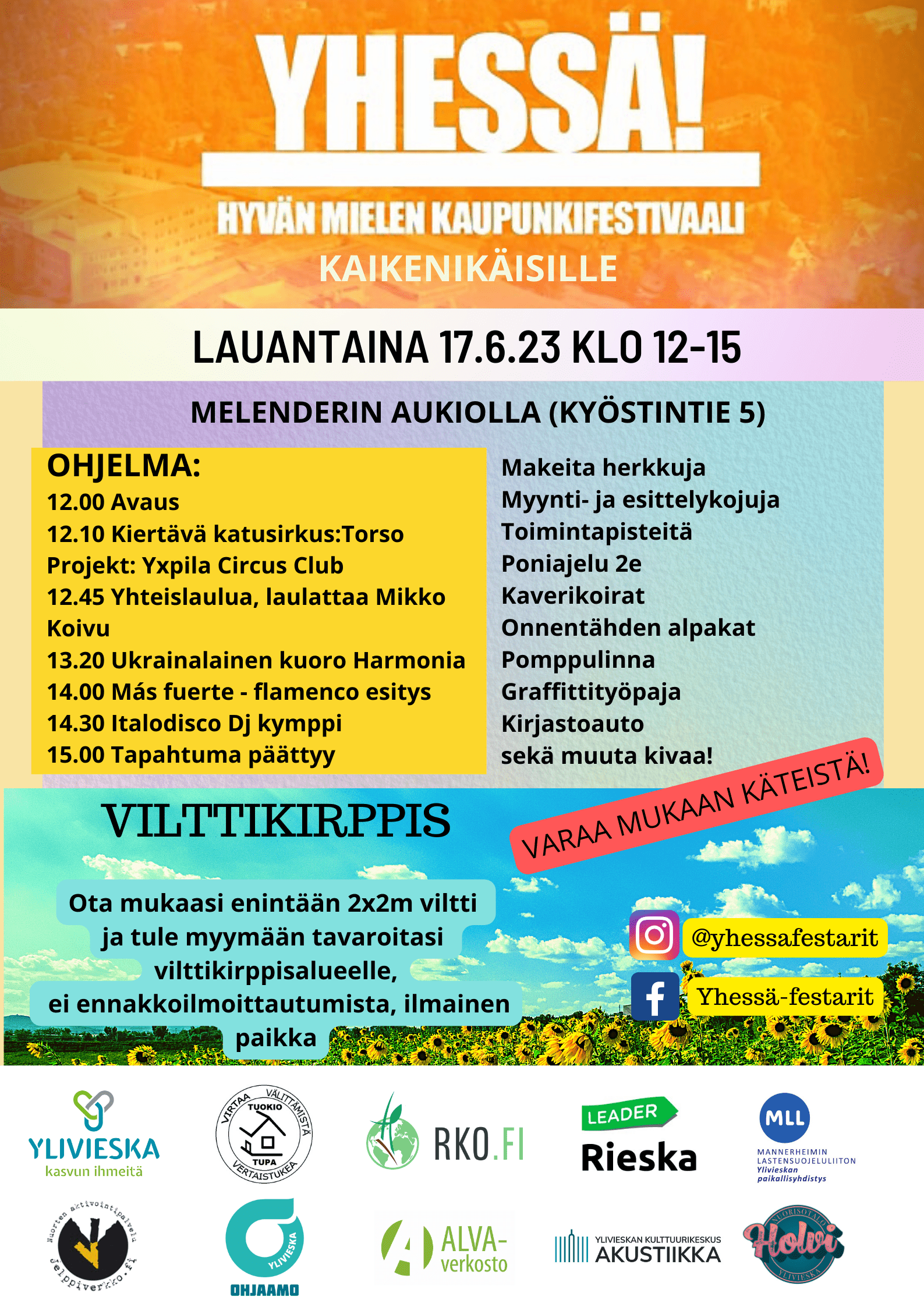 YHESSÄ! Hyvän mielen kaupunkifestivaali kaikenikäisille