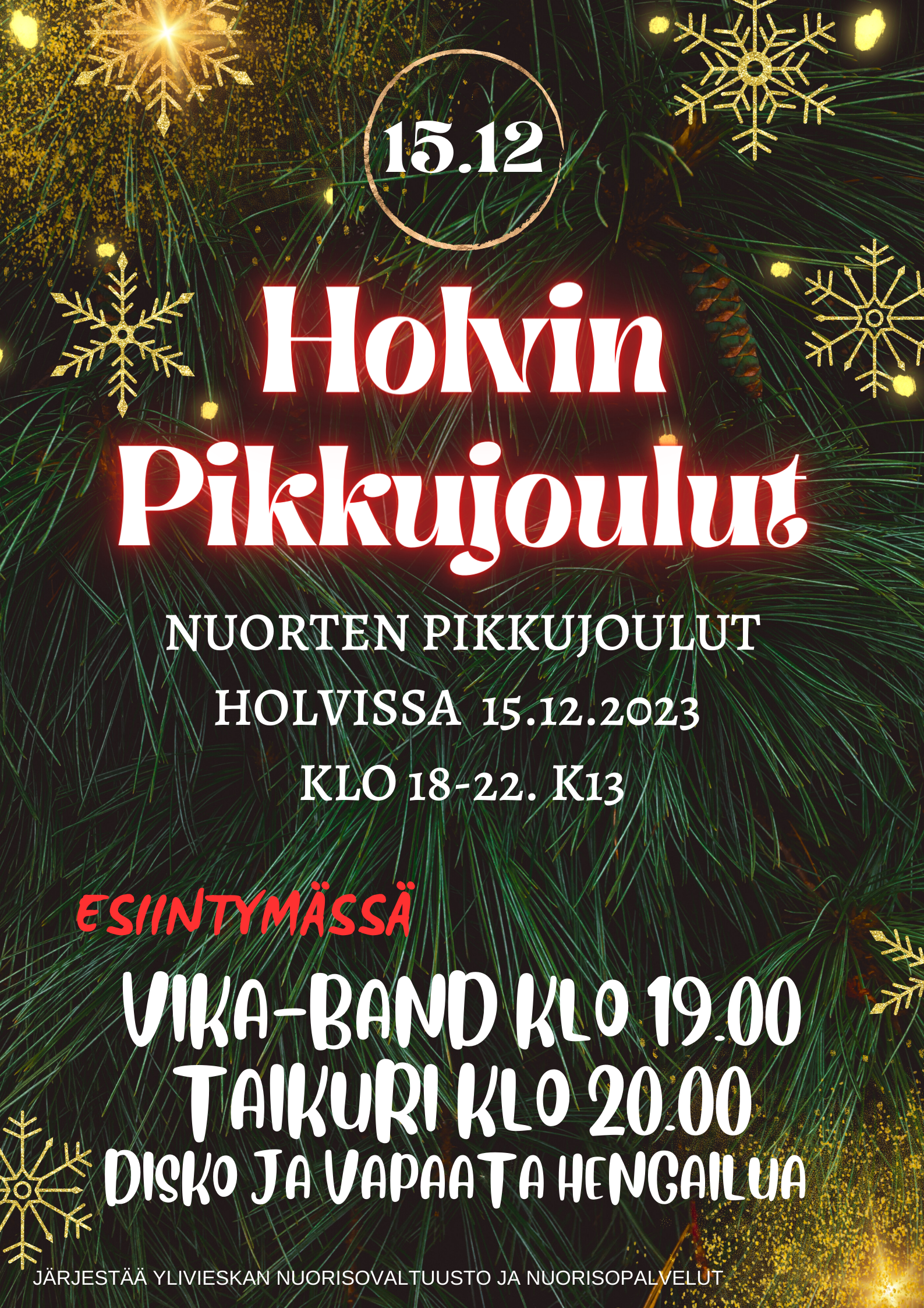 Nuorten pikkujoulut Holvissa