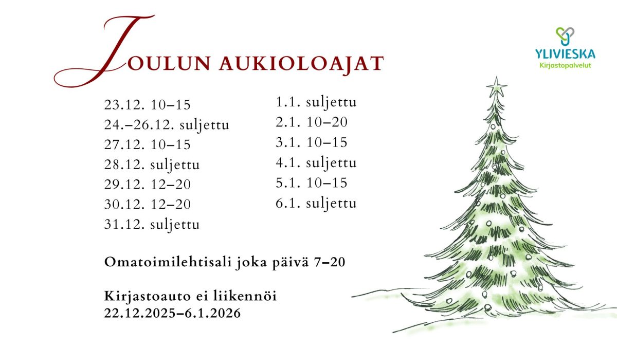 Joulukuusi ja aukioloajat