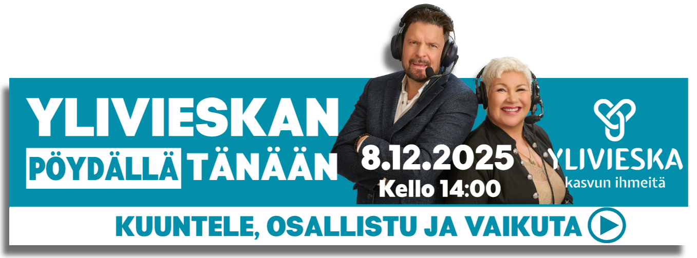 Ylivieskan pöydällä tänään 8.12.2025 klo 14. Kuuntele, osallistuna ja vaikuta