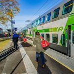 Junan saapuminen Ylivieskan rautatieasemalle syksyllä 2019