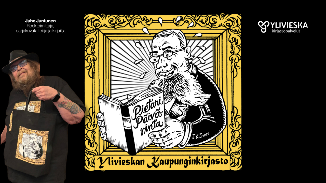 Juho Juntunen pitelee Pietari Päivärinta kassia kädessä