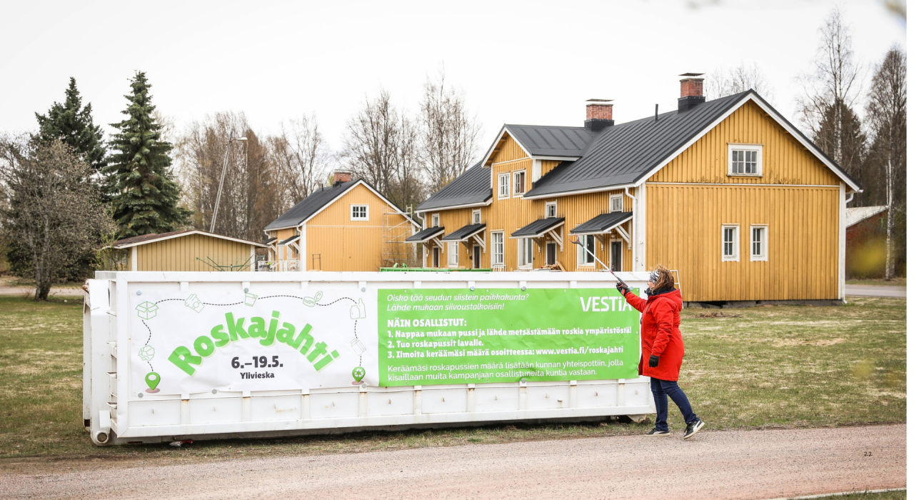Vestian roskajahtikampanja Ylivieskassa