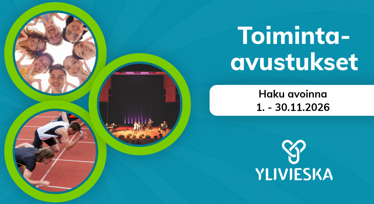 Ylivieskan kaupungin toiminta-avustukset haettavana 1-30.11.2026